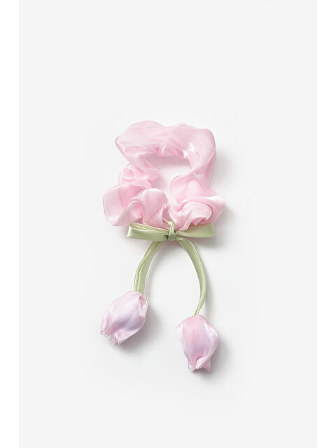 Le Mabelle Pembe Lale Figürlü Kız Çocuk Lastik Toka