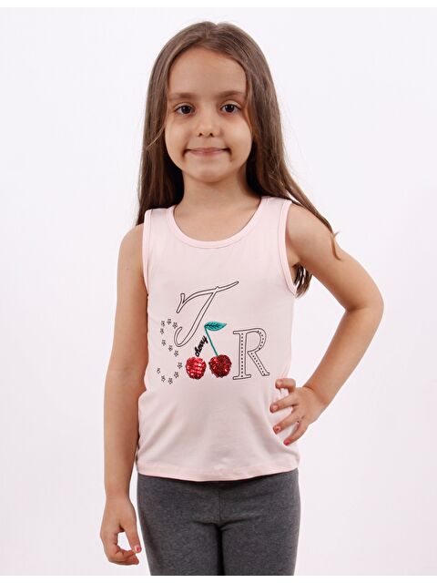 Toontoykids Kız Çocuk Kiraz Nakışlı Atlet - S000255327-7152