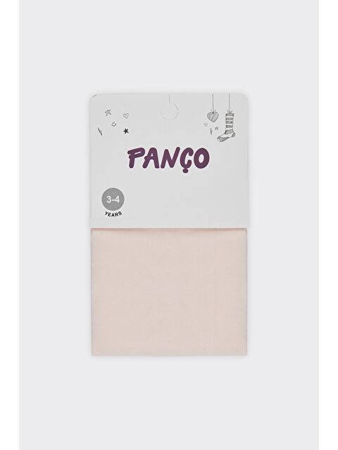Panço Kız Çocuk Düz Mikro Pembe Külotlu Çorap - S000510633-20024
