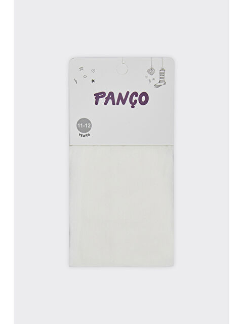 Panço Kız Çocuk Düz Ekru Mikro Külotlu Çorap - S000510633-19965