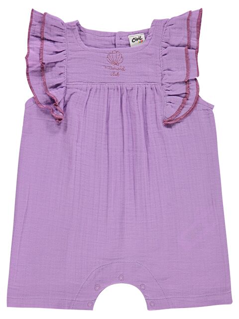 Civil Baby İstiridye Baskılı 6-18 Ay Tulum - Lila