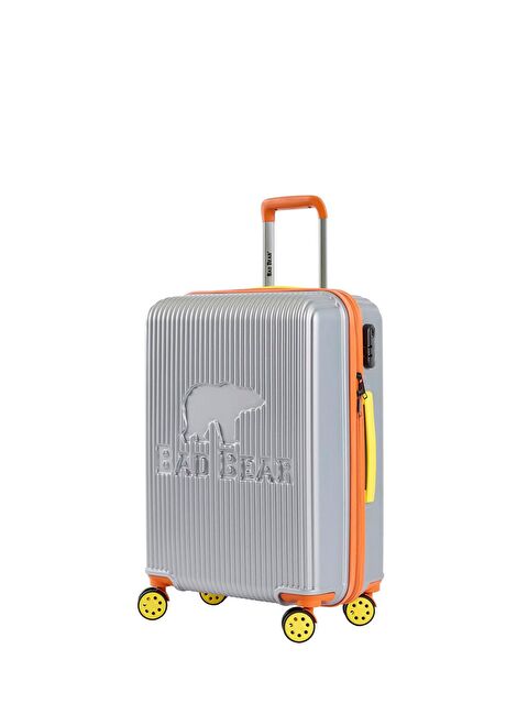 Bad Bear Logo Gri Orta Boy Tekerlekli ABS Valiz 64 Lt. - S000247427-20600