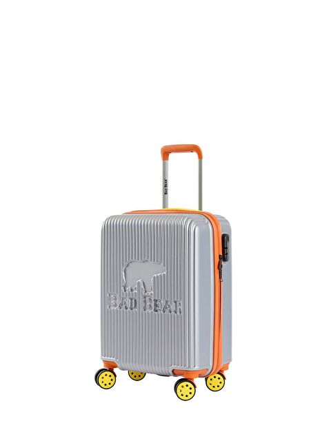 Bad Bear Logo Gri Kabin Boy Tekerlekli ABS Valiz 40 Lt. - S000247426-20600