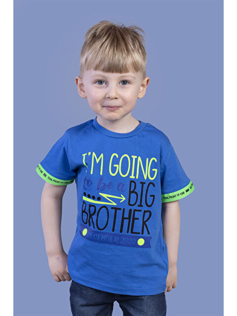 Toontoykids Erkek Çocuk Kolları Neon Şerit Detaylı Baskılı Tişört - S000417893-23710