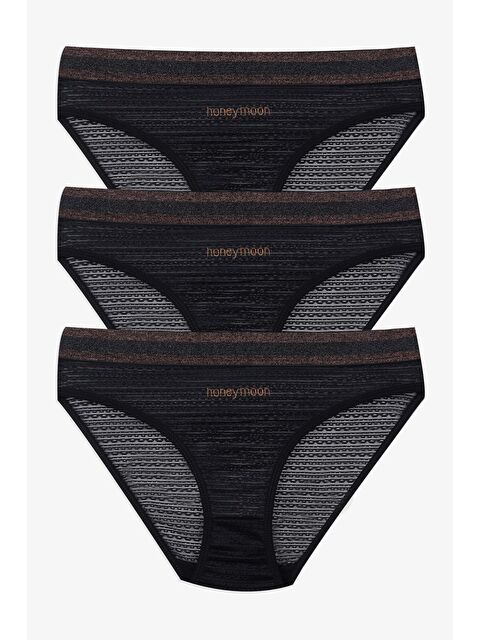 Koza İç Giyim Kadın 3'lü Dantelli - Baskılı Külot - S000307729-15542