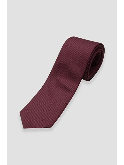 ABBATE Kravat 8 Cm Mikrofiber Polyester Bordo Erkek Desenli Kravat - S000451159-19951