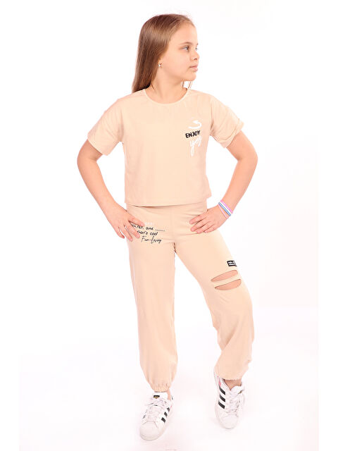 Toontoykids Kız Çocuk Enjoy Yes Baskılı Takım - S000270979-19928