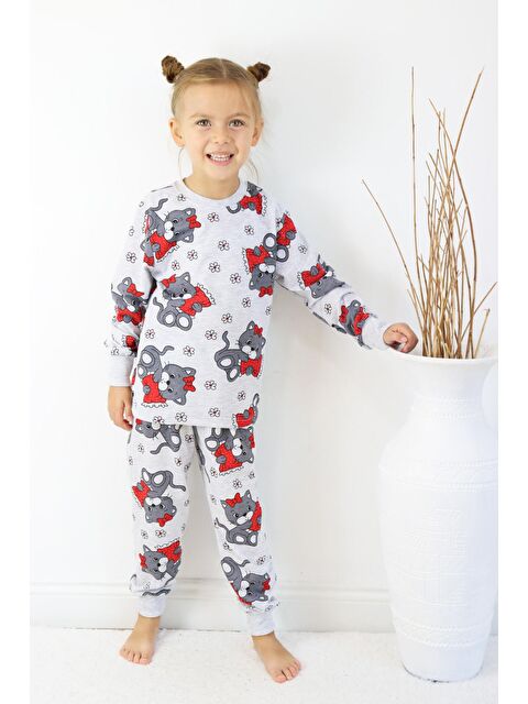 Harika Kids Kız Çocuk Baskılı İnce Basic Pijama Takımı - S000191468-20045