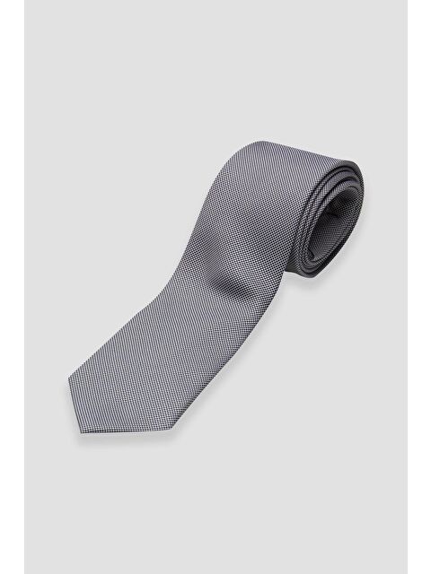 ABBATE Kravat 8 Cm Mikrofiber Polyester Açık Gri Erkek Desenli Kravat - S000451159-17308
