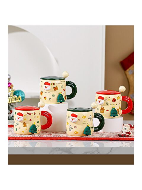 Bam Hediyelik Eşya Yılbaşı Figürlü Mıknatıslı Seramik Kupa - S000481396-27074