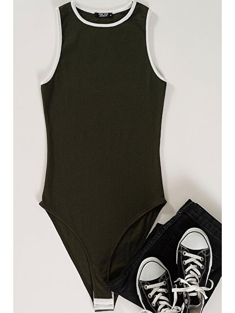 For You Moda Ribana Garnili Yeşil Zıbın - S000192950-18194