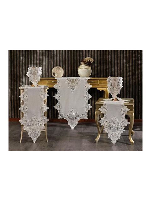 Çeyiz Diyarı Hüma Keten 5 Parça Salon Takımı Gri - S000496360-20600