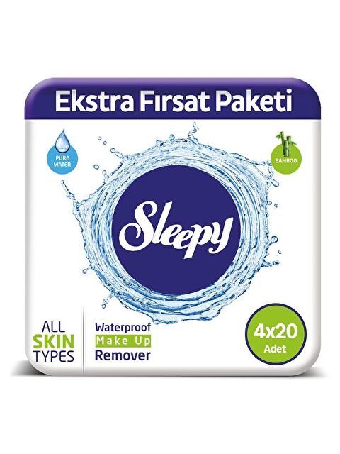 Sleepy 4'lü Paket Makyaj Temizleme Mendili 4X20 (80 Adet) - S000111181-20063