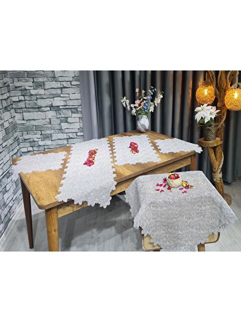 Çeyiz Diyarı Yıldız 5 Parça Salon Takımı Gri - S000496364-20600