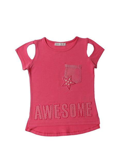 Toontoykids Kız Çocuk Awesome Nakışlı Tişört - S000255334-18686