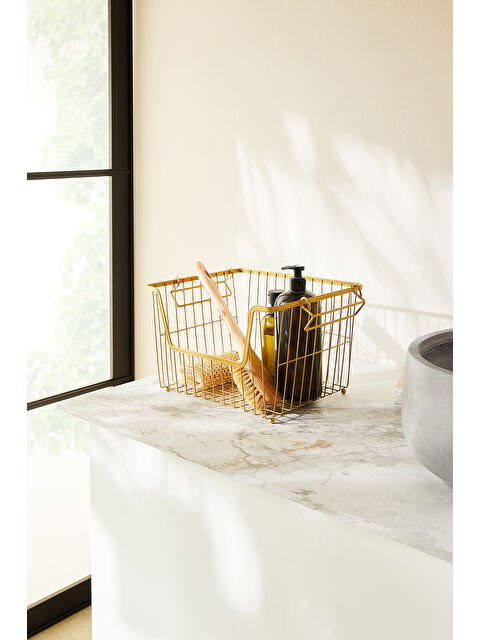 Ocean Home Textile Altın Renk Metal 33 x 27 x 20 cm - S000436625-20076