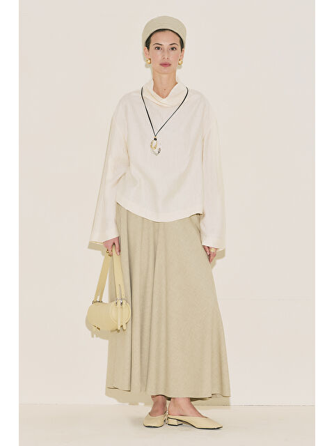 Manuka Dokulu Dökümlü Bluz İnci - S000529522-20063