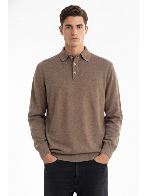 Sabri Özel Vizon Polo Yaka Düz Trİko - S000524218-26429