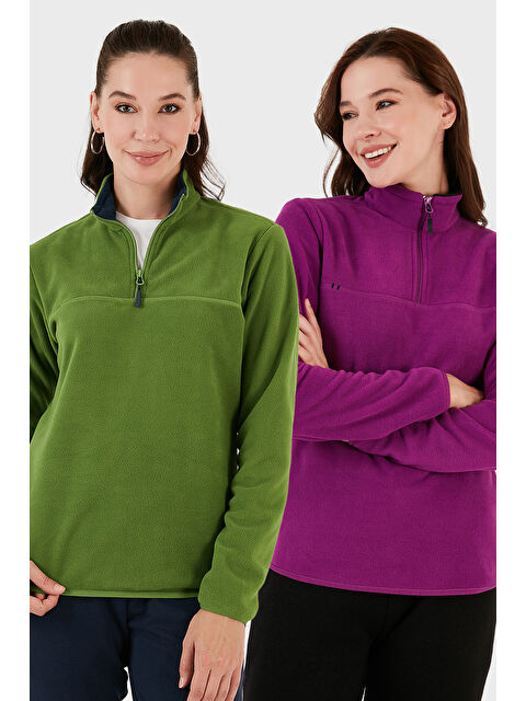 Lela Slim Fit Yumuşak Dokulu Anti-Pilling Tüylenme Yapmayan 2'li Paket Polar 5907000S2 - S000463889-1400