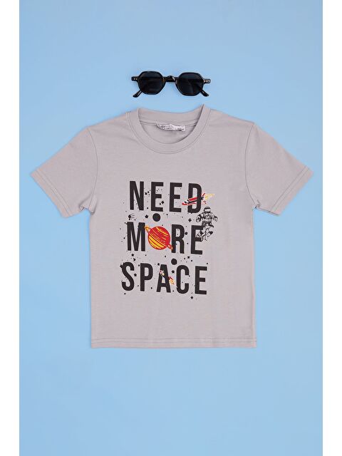 Fullamoda Need More Space Baskılı Erkek Çocuk Tişört
