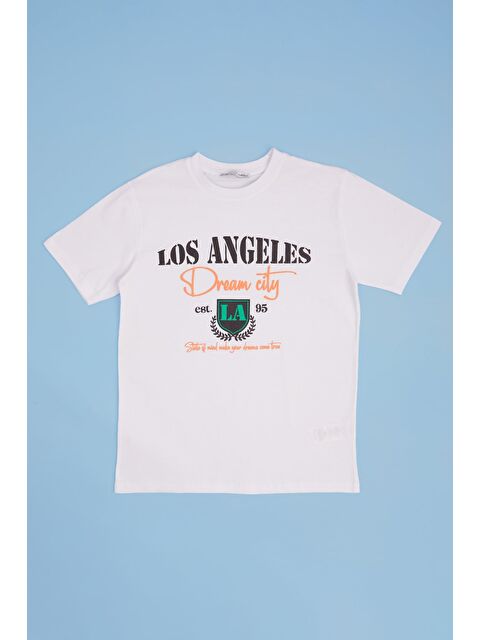 Fullamoda Los Angeles Baskılı Erkek Çocuk Tişört