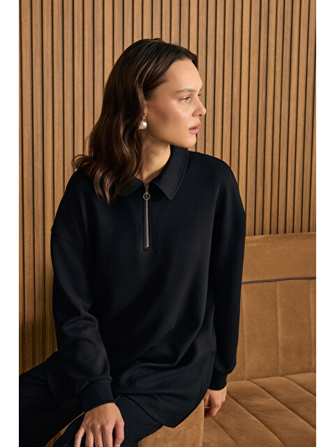 AKER Yakası Fermuarlı Sweatshirt - S000475477-19351