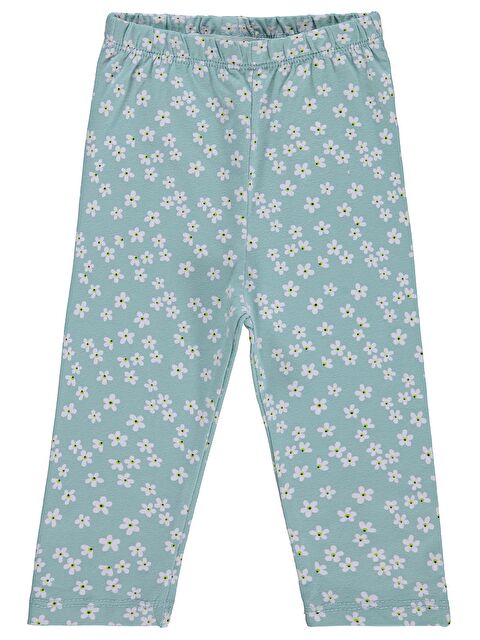 Civil Baby Küçük Çiçek Empirme 6-18 Ay Tayt - Yeşil