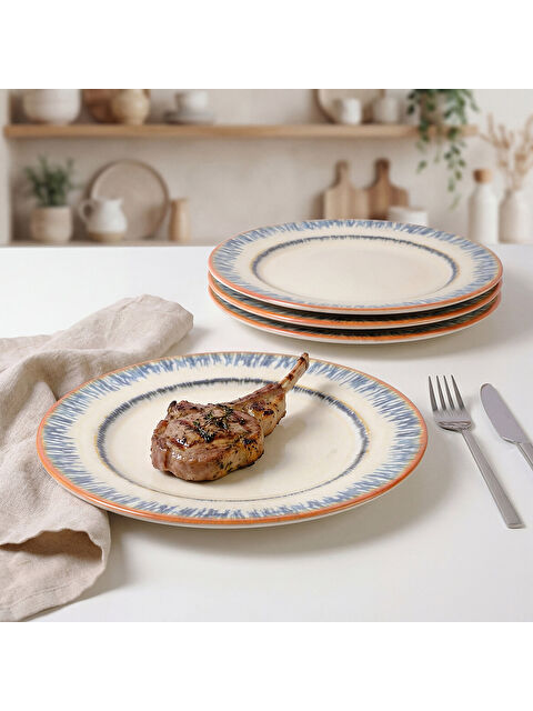 GÜRAL PORSELEN Delta Tide 4lü Servis Tabağı 27 cm 64311