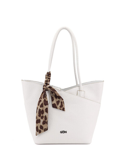 GÖNDERİ(R) Kadın CANLI BEYAZ Yavrulu Omuz Çantası