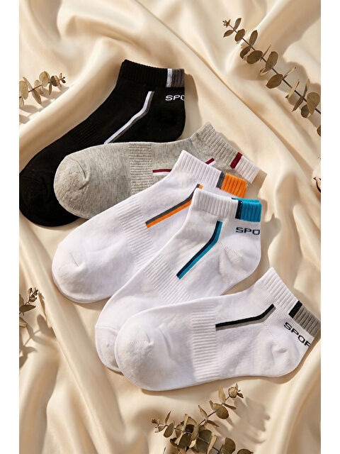 BGK Unisex 5'li Spor Patik Çorap Renkli Extra Rahat