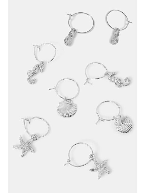 New Obsessions Okyanus Figürleri 8 Parça Saç küpesi Seti - S000387665-18105