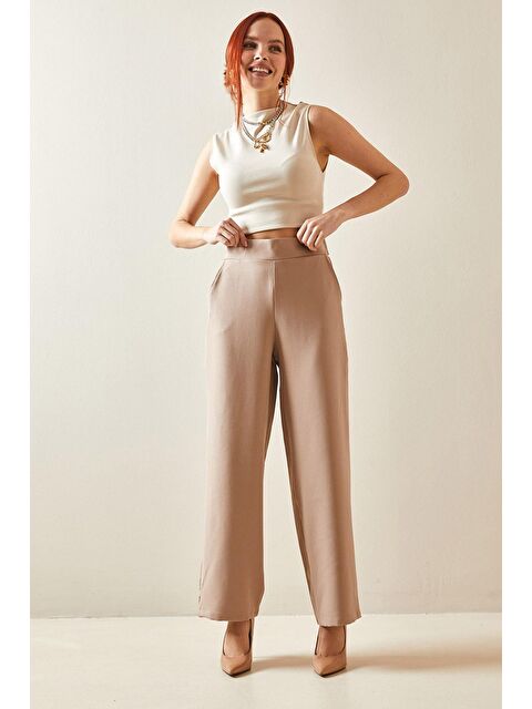 Xhan Bej Arka Kemeri Detaylı Palazzo Pantolon 5YXK5-48171-25 - S000159214-19928
