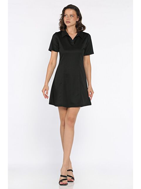 Gülseli Polo Yaka Kadın Mini Elbise - S000402236-19351
