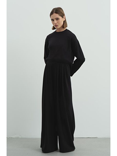 C&City Pure Touch Pileli Bol Pantolon Cc7006 Siyah - S000497614-19351