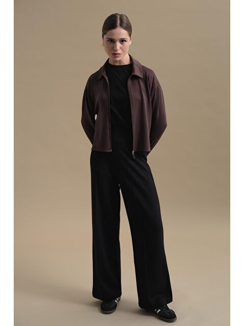 C&City Pure Touch Nervür Dikişli Pantolon Cc7003 Siyah - S000497623-19351