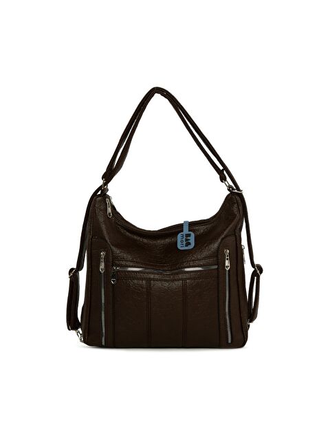 Bagmori Yedi Gözlü Fermuar Detaylı Askılı ve Sırt Salaş Çanta - S000474472-19413