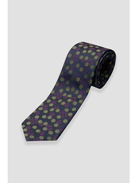 ABBATE Kravat 8 Cm Mikrofiber Polyester Lacivert Erkek Desenli Kravat - S000451166-21164