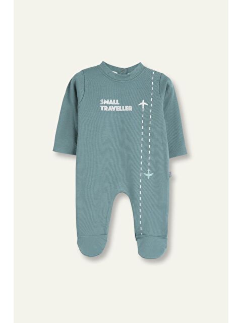 ZEYLAND Erkek Bebek Baskılı Örme Tulum - Mint