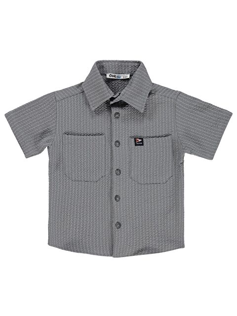 Civil Boys Dokulu 2-5 Yaş Gömlek - Gri