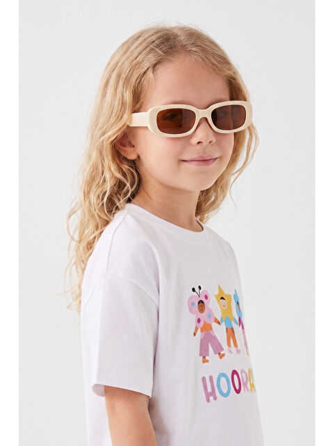 Le Mabelle Krem Oval Model Çocuk Güneş Gözlüğü