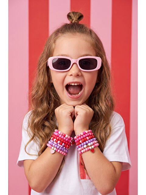 Le Mabelle Pembe Oval Model Çocuk Güneş Gözlüğü