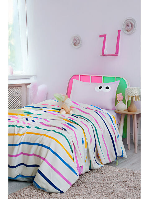 UPSTYLE Pike Seti Baskılı Tek Kişilik Funny Lila - S000364285-17878