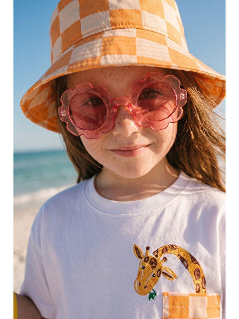 Le Mabelle Pembe Çiçek Model Çocuk Güneş Gözlüğü