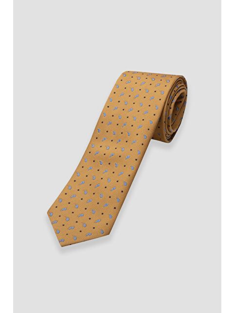 ABBATE Kravat 8 Cm Mikrofiber Polyester Somon Erkek Desenli Kravat - S000451167-24085