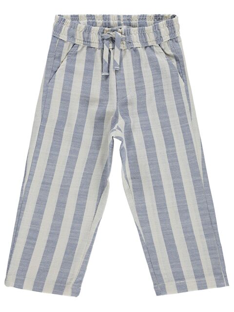 Civil Boys Kendinden Çizgili 2-5 Yaş Pantolon - Mavi