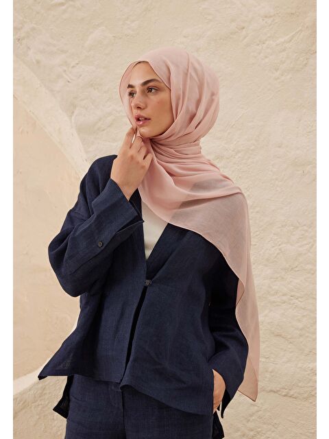 Fresh Scarfs Rami Viskon Şal Pudra - S000420268-7152