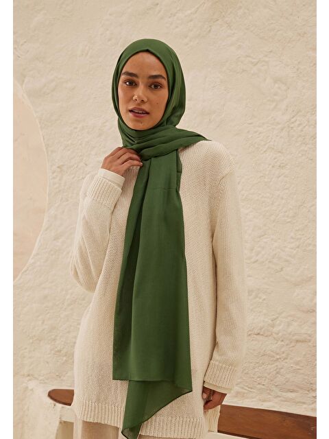 Fresh Scarfs Rami Viskon Şal Zümrüt - S000420268-37221
