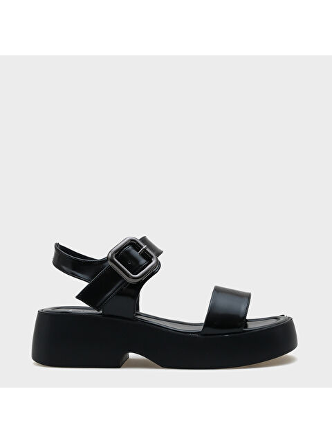 Capone Outfitters Eddie Dolgu Topuklu Tek Bantlı Tokalı Kadın Konfor Sandalet - S000508206-19351