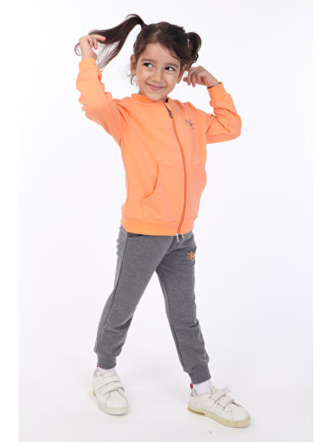 Toontoykids Kız Çocuk 3lü Baskılı Eşofman Takım