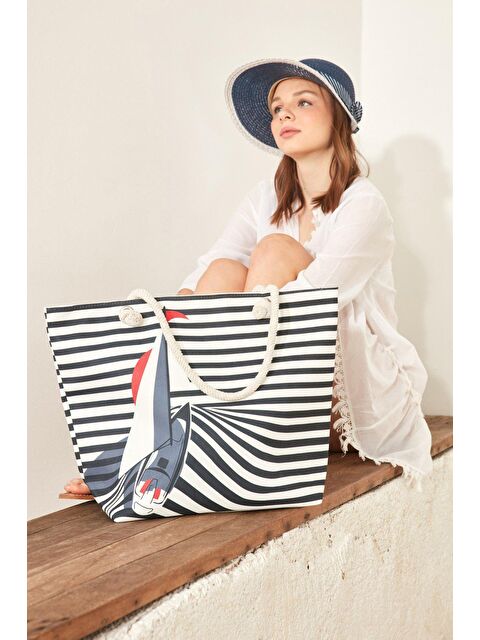 C&City Y1670-13 Kadın Plaj Çantası Çok Renkli - S000216643-37243